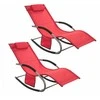 Sobuy ,2 x supamasis krėslas, poilsio krėslas, lauko baldai, 2 vietos, raudona, OGS28-Rx2