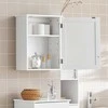 Sobuy Sieninė spintelė, Sieninė spintelė, su 1 durelėmis, balta, BZR19-W
