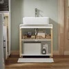 Sobuy "Vanity Unit" vonios kambario spintelė Vonios kambario baldai BZR125-W
