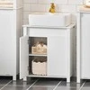 Sobuy Vanity vienetas vonios kambario spintelė šurmulio vienetas BZR101-W