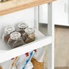 SoBuy virtuvės sala su ratukais, daiktadėžė, vežimėlis, spintelė daiktams laikyti, FKW75-WN
