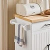 Sobuy Virtuvės sala ant ratukų Virtuvės salos Darbo stalai Virtuvės serviravimo vežimėliai FKW119-WN