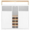 Sobuy Virtuvės sala Virtuvės spintelė Sideboard Baro stalas Sandėliavimo spintelė KNL07-WN