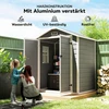 Sodo įrankių stoginė 2,12 m², Sodo sandėliukas - Pilkas 183 x 134 x 210 cm