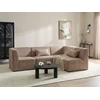 Sofa Beliani 1 vietos modulis LEMVIG smėlio spalvos velvetinis