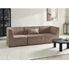 Sofa Beliani 1 vietos modulis LEMVIG smėlio spalvos velvetinis