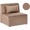 Sofa Beliani 1 vietos modulis LEMVIG smėlio spalvos velvetinis