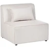 Sofa Beliani 1 vietos sofos modulis LEMVIG smėlio spalvos velvetas