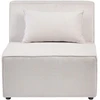 Sofa Beliani 1 vietos sofos modulis LEMVIG smėlio spalvos velvetas