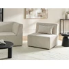 Sofa Beliani 1 vietos sofos modulis LEMVIG smėlio spalvos velvetas