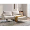 Sofa Beliani 2 vietų kairinis kampas BREDA, šviesiai smėlio spalvos