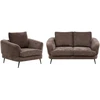 Sofa Beliani 3 asmenų svetainės komplektas KJAER, šenilas, tamsiai rudas