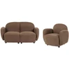 Sofa Beliani 3 vietų poilsio baldų komplektas JULE, rudas