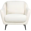 Sofa Beliani 3 vietų svetainės baldų komplektas EIBY šenilinis baltas
