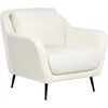 Sofa Beliani 3 vietų svetainės baldų komplektas EIBY šenilinis baltas