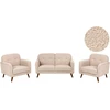 Sofa Beliani 4 asmenų svetainės baldų komplektas ETTRUM, smėlio spalvos boucle