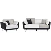 Sofa Beliani 4 vietų poilsio baldų komplektas BOLGA, juodas