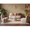 Sofa Beliani 4 vietų poilsio baldų komplektas LOVBERG, smėlio spalvos