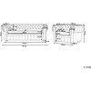 Sofa Beliani 4 vietų poilsio komplektas CHESTERFIELD natūralios odos, rudas
