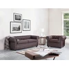 Sofa Beliani 4 vietų poilsio komplektas CHESTERFIELD natūralios odos, rudas