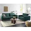 Sofa Beliani 4 vietų svetainės baldų komplektas SAVALEN, veliūras, tamsiai žalias