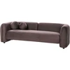 Sofa Beliani 4 vietų svetainės baldų komplektas LEIREN, veliūras, tamsiai rudas