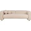 Sofa Beliani 4-vietų svetainės baldų komplektas LEIREN Boucle smėlio spalvos