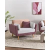 Sofa Beliani 4 vietų svetainės baldų komplektas BOLGA, rožinis