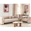 Sofa Beliani 4-vietų svetainės baldų komplektas LEIREN Boucle smėlio spalvos