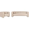 Sofa Beliani 4-vietų svetainės baldų komplektas LEIREN Boucle smėlio spalvos