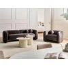 Sofa Beliani 4 vietų svetainės baldų komplektas LEIREN, veliūras, tamsiai rudas