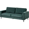 Sofa Beliani 4 vietų svetainės baldų komplektas SAVALEN, veliūras, tamsiai žalias