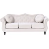 Sofa Beliani 5 asm. svetainės baldų komplektas SKIEN, veliūras, šviesi smėlio spalva