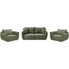Sofa Beliani 5 asm. svetainės baldų komplektas KUNES žalias