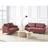 Sofa Beliani 5 vietų minkštų baldų komplektas HOBRO bordo spalvos
