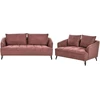 Sofa Beliani 5 vietų minkštų baldų komplektas HOBRO bordo spalvos