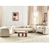 Sofa Beliani 5 vietų poilsio komplektas LEIREN, veliūras, kreminė balta