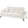 Sofa Beliani 5 vietų svetainės baldų komplektas SKIVE, boucle, baltas