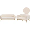 Sofa Beliani 5 vietų svetainės baldų komplektas LJUNG, boucle audinys, šviesiai smėlio spalvos