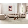 Sofa Beliani 5 vietų svetainės baldų komplektas LEIREN, buklė audinys, smėlio spalvos