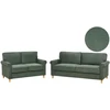 Sofa Beliani 5 vietų svetainės baldų komplektas RONNEBY, tamsiai žalias velvetas