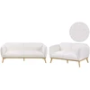 Sofa Beliani 5 vietų svetainės baldų komplektas LJUNG, baltas boucle audinys
