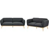 Sofa Beliani 5 vietų svetainės baldų komplektas LJUNG, juodas