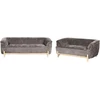 Sofa Beliani 5 vietų svetainės baldų komplektas ALNOR, šenilinis, rudas