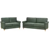 Sofa Beliani 5 vietų svetainės baldų komplektas RONNEBY, tamsiai žalias velvetas