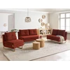 Sofa Beliani 6 asmenų poilsio komplektas JERSLEV raudonas