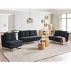 Sofa Beliani 6 asmenų svetainės baldų komplektas JERSLEV juodas