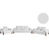 Sofa Beliani 6 vietų poilsio baldų komplektas VINLIDEN Bouclé, baltas
