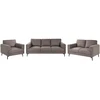 Sofa Beliani 6 vietų svetainės baldų komplektas LOUSTO rudas
