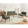Sofa Beliani 6 vietų svetainės baldų komplektas ESRUM tamsiai ruda / žalia